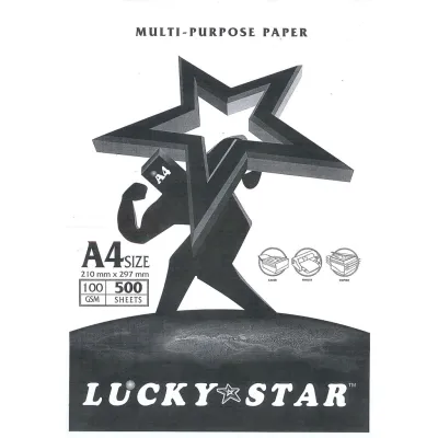 LUCKY STAR MULTI PURPOSE PAPER A4 SIZE 100GSM 500 SHEETS 210MM X 297MM