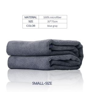 Grey Towel Microfiber Fabric for Salon and Bath Use Hair Dryer Water Absorbent Towel