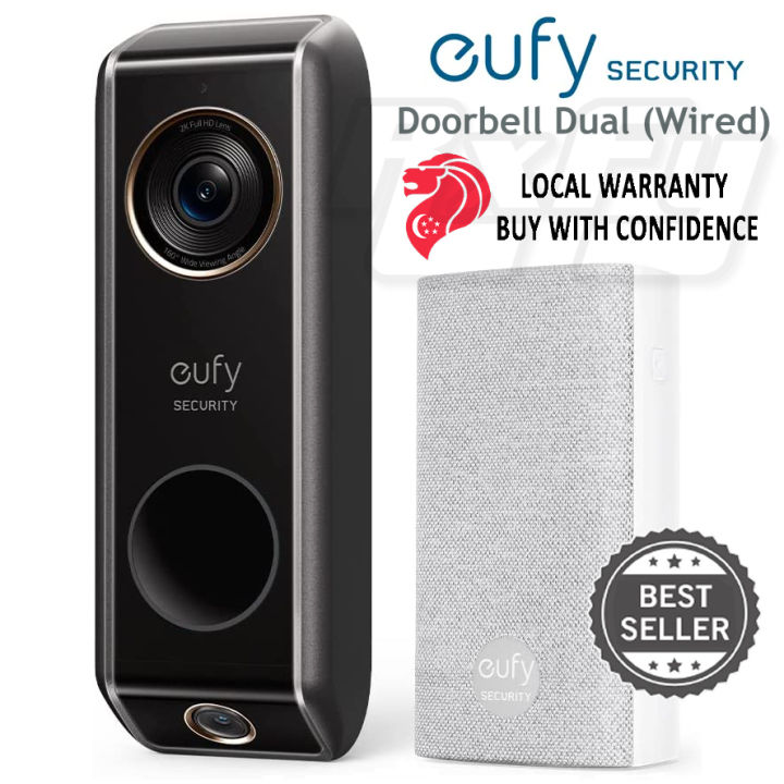 eufy Video Doorbell Dual Camera (Wired) with Chime, Dual Cam, Delivery