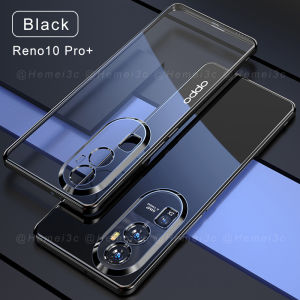 For OPPO Reno 10 Reno10 Pro Plus Pro+ 5G Casing Transparent Soft TPU Plating Edge Phone Case Cover