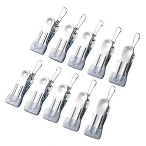 10 Pieces No Marking Laundry Pegs Durable Plastic Clothes Pegs Drying Clamps For Balcony Bathroom