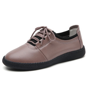 Thick Sole Leather Sneakers for Womens New Casual Shoes