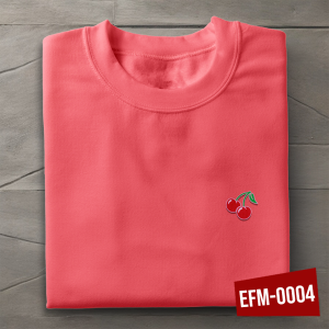 Minimalist Embroidery Fruits Mango Avocado Water melon Banana Strawberry Design T-shirt