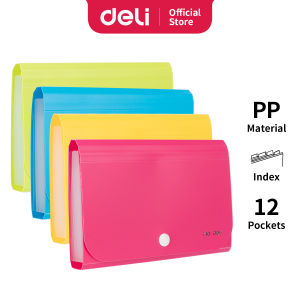 Deli Expanding File Penutupan Snap yang mudah 12 Pembagi dengan tab index untuk pengaturan yang lebih mudah E5561 5560