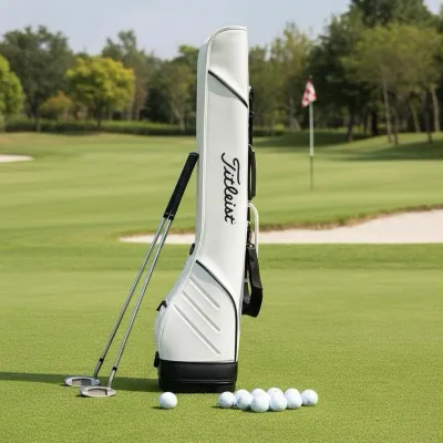 Túi Tập Golf Mini Titleist. Chất Liệu Da Pu Chống Nước Có Lợp Đệm Chống Sock Cho Gậy.