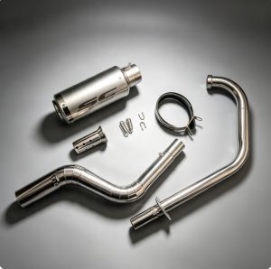 Suzuki GSXR Stainless Elbow on SC Project Round with DB Reducer​