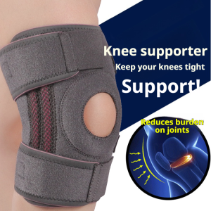 Professional Meniscus Sports Shock Absorbing Knee Brace Open-type Patellar Brace Jump Rope Basketball Squat Spring Support Knee Brace Compression Strap Running Sports Knee Brace
