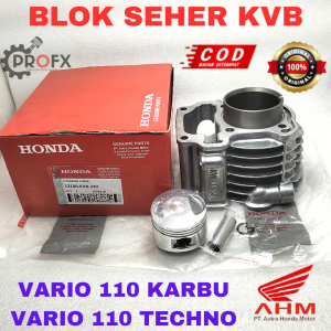 BLOK SEHER KIT PISTON RING SET VARIO 110 KARBU VARIO 110 TECHNO HONDA KVB KUALITAS ORIGINAL AHM