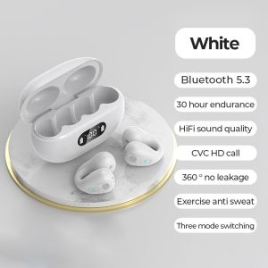 C-SAW TWS Ambie หูฟังสำหรับ Ambie หูฟังบลูทูธไร้สาย5.3หูฟังเสียงหูฟังได้ยินผ่านกระดูกหูฟังสำหรับเล่นกีฬาหูต่างหู1:1สเตอริโอ HiFi กันน้ำสำหรับกีฬาหูฟังไมโครโฟน