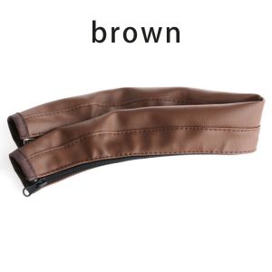 Stroller Armrest Protective Cover PU Leather Stroller Handlebar Cover Zipper Type Stroller Accessory