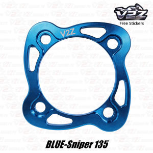 V2Z CNC Aluminum Sprocket Guide Plate for Sniper 135 - Prevents Chain Jump - Lightweight & Durable - 4 Color Options