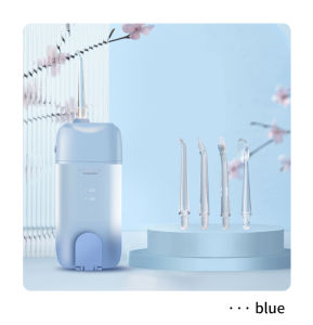 SCUDOS Portabel Oral Irrigator Cordless Water Dental Flosser for Teeth dengan 4 Nozel 3 Mode Isi Ulang IPX7 Waterproof Mesin Pembersih Gigi untuk Rumah & Perjalanan TNW
