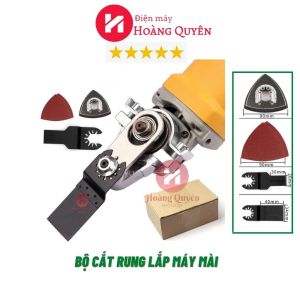 Bộ chuyển đổi máy cắt cầm tay (trục D10mm) thành máy cắt rung tặng kèm 2 lưỡi 1 đầu mài và phụ kiện
