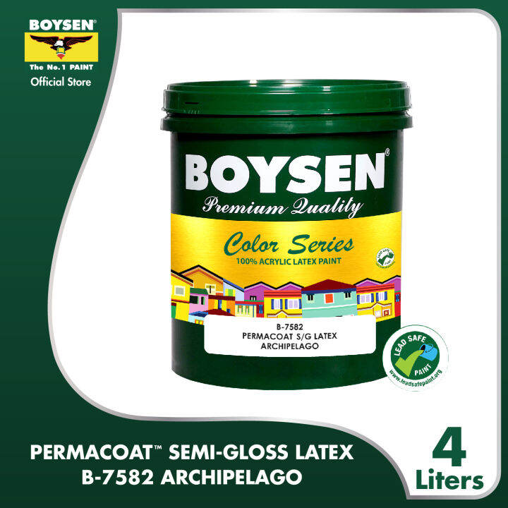 BOYSEN Permacoat Semi-Gloss Latex Archipelago B7582-4L | Lazada PH