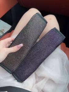 Bling Seat Belt Cover Pad 2 PCS Bling Car Accessories Universal Fit Seatbelt Covers Shoulder Pads (Black)