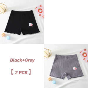 27KIDS กางเกงในเด็กผู้หญิง 4 ชิ้น กางเกงซับในเด็กหญิง 17-45 กก. กางเกงเลกกิ้งขาสั้น น่ารัก ผ้าฝ้ายแท้ ดูดซับเหงื่อ นุ่ม ระบายอากาศ
