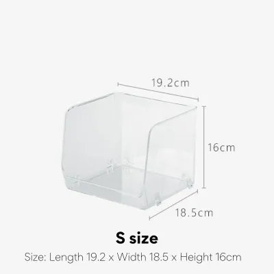 Stackable Transparent Table Storage Organizer Rack
