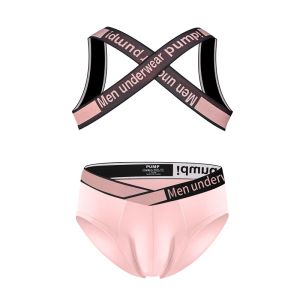 CMENIN PUMP Thời Trang Modal Quần Lót Người Jockstrap Quần Lót Thoải Mái Quần Sịp Nam Và Áo Tank Top Bộ Quần Lót MP230+98