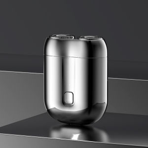 Mini Double Head Electric Shaver Portable Travel Razor Dual Head Rotary Beard Trimmer Waterproof Wet Dry Use USB Rechargeable