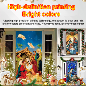 Decorative Door Fortune Door Curtain Christmas Background Fabric Photo Door Cover Party Photo Fabric