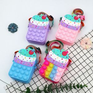 Tas anak selempang pop it/ Tas pop it anak selempang jelly premium motif ice cream