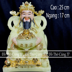 [ Cao 20 cm  Cao 25 cm  ]   THẦN TIỀN PHÚ QUÝ  MÀU XANH NGỌC  - CHẤT LIỆU  BỘT ĐÁ + COMPOSITE