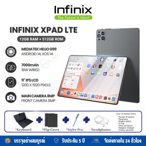 🔥สินค้าใหม่ปี 2025🔥 แท็บเล็ต Infinix Xpad แท็บเล็ตหน้าจอใหญ่ 11นิ้ว [12GB+ 512GB ] แบตอึด 7000mAh+18W แถมฟรีครบชุด รองรับ 2ซิม (8 ปี รับประกั)