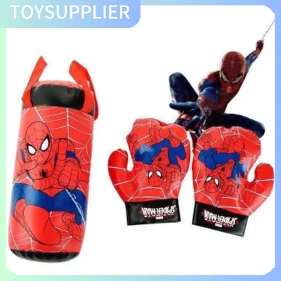 Kid Boxing Red Gloves Spider Man Toys Boxing Sandbags and Boxing Gloves Kids Toys Boys Cool Gifts
