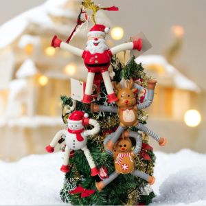 YESHE Santa Claus Christmas Decorative Pendant Snowman Gingerbread Man Xmas Party Decor Fashion  Year Christmas Tree Ornament Office Home Festive Decor