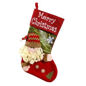 Sacesr Cute Cloth Christmas Gifts Bag Cartoon Elk Christmas Decorative Socks Plush Snowman Christmas Tree Stockings Children R7Q2P