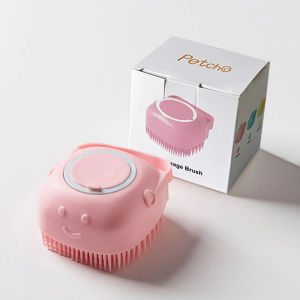 Pet Bath Brush Durable Pet Grooming Brush and Shampoo Set Silicone Bath Brush Effective Pet Cleaning