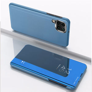 Casing For Xiaomi Poco X4 Pro X4Pro X4 GT X4GT X3 NFC Pro X3Pro 5G Smart Clear View Mirror Leather Flip Stand Plating Case Hard Protection Back Cover