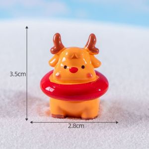 RGFV MALL Bonsai Decor Micro Landscape Snow Scene Resin Santa Claus Figurines Cartoon DIY Moss Microlandscape New Year Decorations