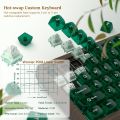 Womier wd75 75% bàn phím với qmk/thông qua gỗ Bàn phím chơi game tri-chế độ không dây cơ khí tùy chỉnh bàn phím RGB hot swappable. 