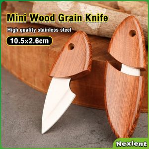 Nexlent Mini Wood Grain Color Fruit Knife Kitchen Knives