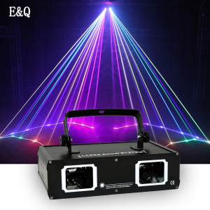 READY E&Q Lampu Disco laser sensor suara musik sorot panggung LED RGB DMX 60W Double Head EQ-60W
