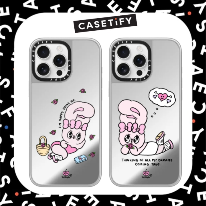 CASETiFY Esther Bunny Shockproof Silver Mirror Case for iPhone 16