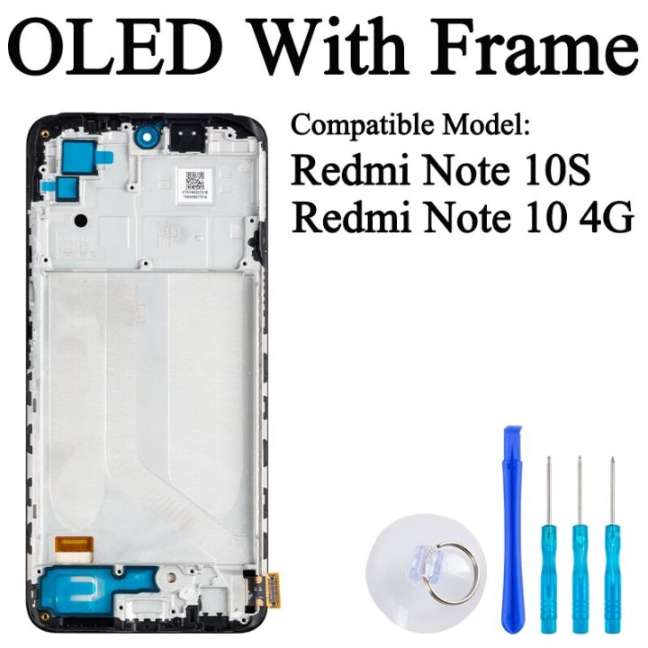 Display LCD Touch Screen Per Xiaomi Redmi Note 10 4G | Schermo Sostitutivo Con Sensore M2101K7AI/M2101K7AG