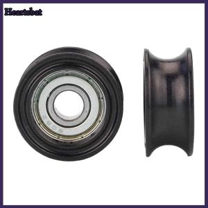 [Heartsbat] 1Pcs 8x30x13mm U-shaped Bearing Roller Guide Wheel 608 Bearing Moving Pulley Rubber Roller Mute Elasticity Roller Pulley