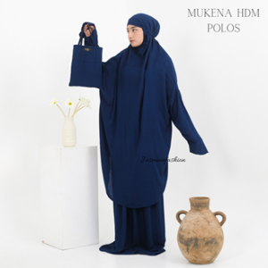 Mukena Dewasa HDM Polos berlengan Bahan Rayon Janger Premium By Zahwa