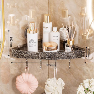 Cosmetic organizer sink glacier mode suction cup shelf free wall mounted hanging baskets sink shelf