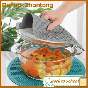 Behoo Large Silicone Mat Coaster Heat Resistant Placemat Honeycomb Nonslip Pot Holder Table Mat Round Cup Mat Kitchen Accessories