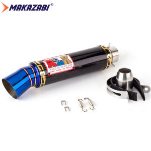 2 Inches Motorcycle Modified Exhaust Pipe Escape Moto Exhaust Muffler Canister Pipe Muffler Power End Pipe Universal For Wave 100 mio 110 RS150 SONIC Y15ZR R15 V3 LC150 LC 135 Raider 150 fi EXCITER 150 SNIPER150 mio sproty etc