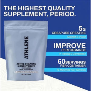 Athlene Active Creatine Monohydrate 300g 60 Servings Fast Recovery After Exercise Musscle Group[Fast Shipping]
