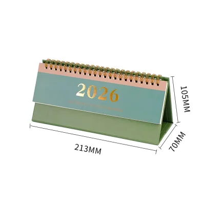 2026 Desk Calendar Simple MINI Desk Coil English Calendar Monthly Plan Daily Punch Card Calendar Office Decoration