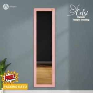 Adapta - Cermin Kaca Hias Kamar Tidur Aesthetic Gantung Dinding - Mirror Warna Pink Minimalis
