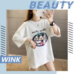 KDAShop เสื้อยืดคอกลมพิมพ์ลายการ์ตูนน่ารักใสๆ แมทซ์กับลุคไหนก็รอด ดีเทลเกร๋กรุบไม่ซ้ําใครเลยน้าาา