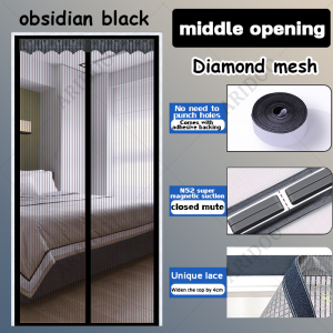 2024 new high-end luxury anti-mosquito door curtains for home bedrooms no punching Velcro automatic closing with magnets screen door anti mosquito curtain Magnet Mosquito Door Screen Net magnetic screen Anti-mosquito Mesh magnetic