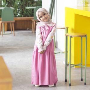 DRESS ANAK MOTIF AZIZA BAHAN KATUN RAYON PREMIUM - BAJU NGAJI ANAK LUCU
