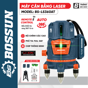Máy Cân Bằng Laser BOSSUN BS-LS360AT ĐỘ Chính Xác Cao Phủ Tia 360 Độ Chip Điều Khiển Thông Minh